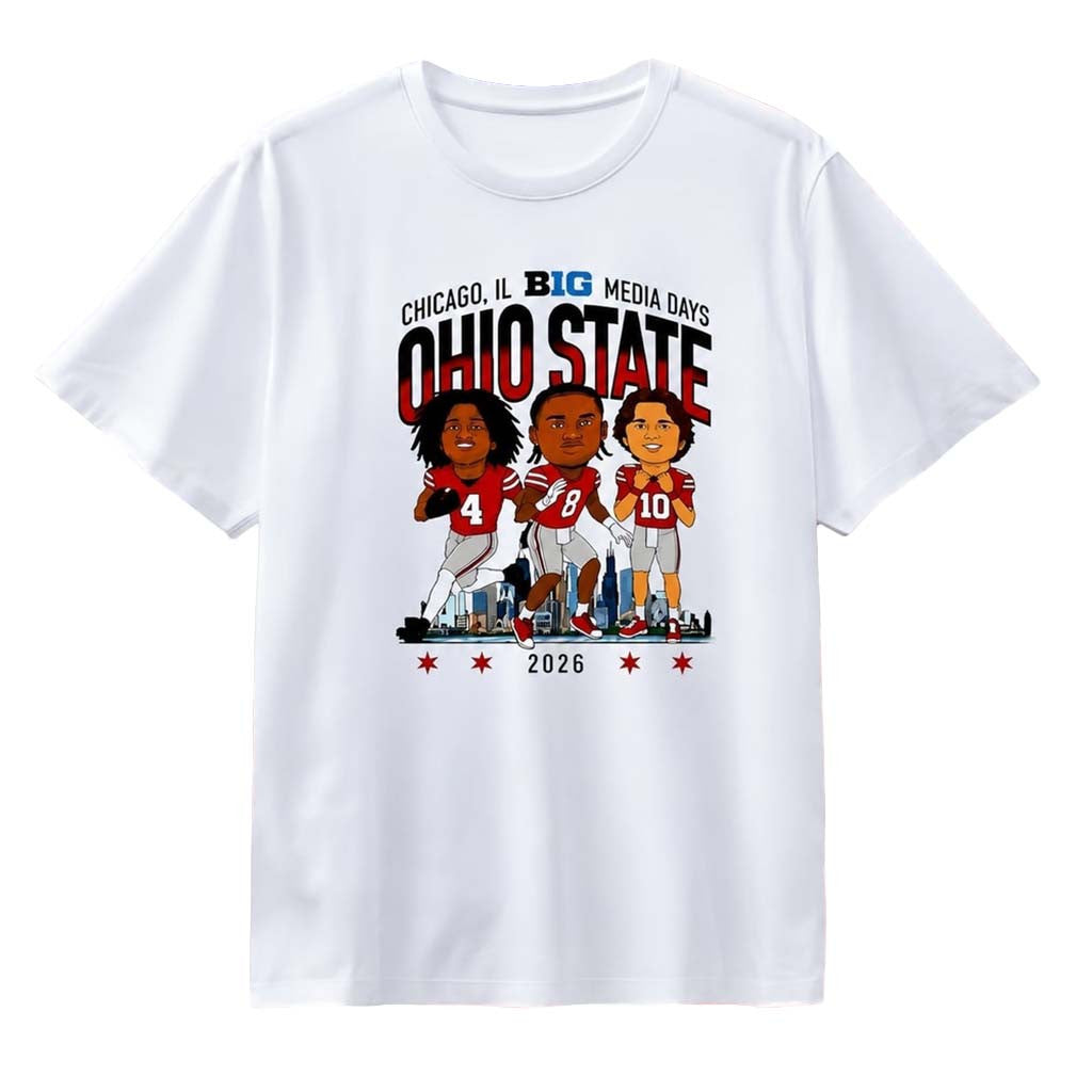 Ohio State Buckeyes 2026 Chicago B1G Media Days Players Shirt Buckeyes Merch Football Fan Gear - Merchluma