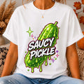 Saucy Pickle Millennial Humor Graphic T-Shirt Best Gifts For Friends - Merchluma