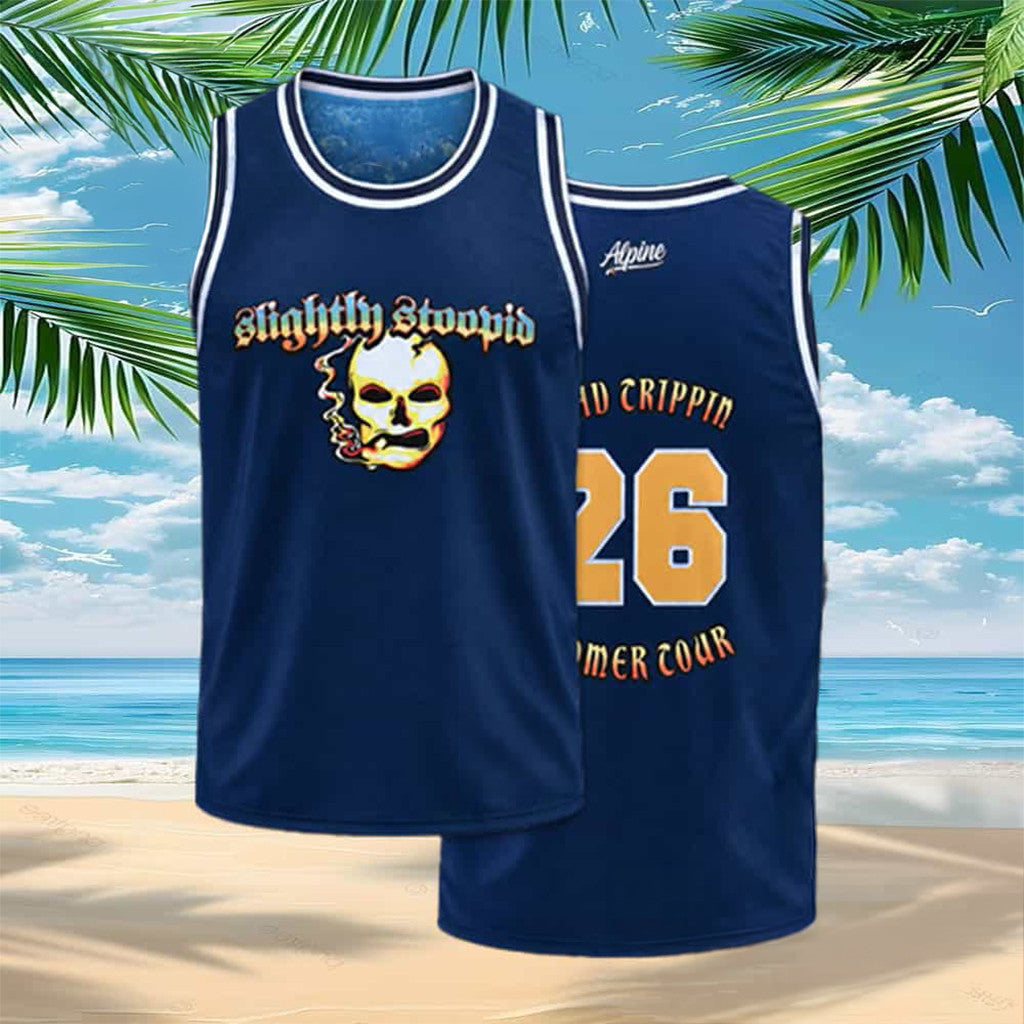 Slightly Stoopid Greenwood Village Colorado Basketball Jersey Road Trippin Tour 2026 Merch - Merchluma