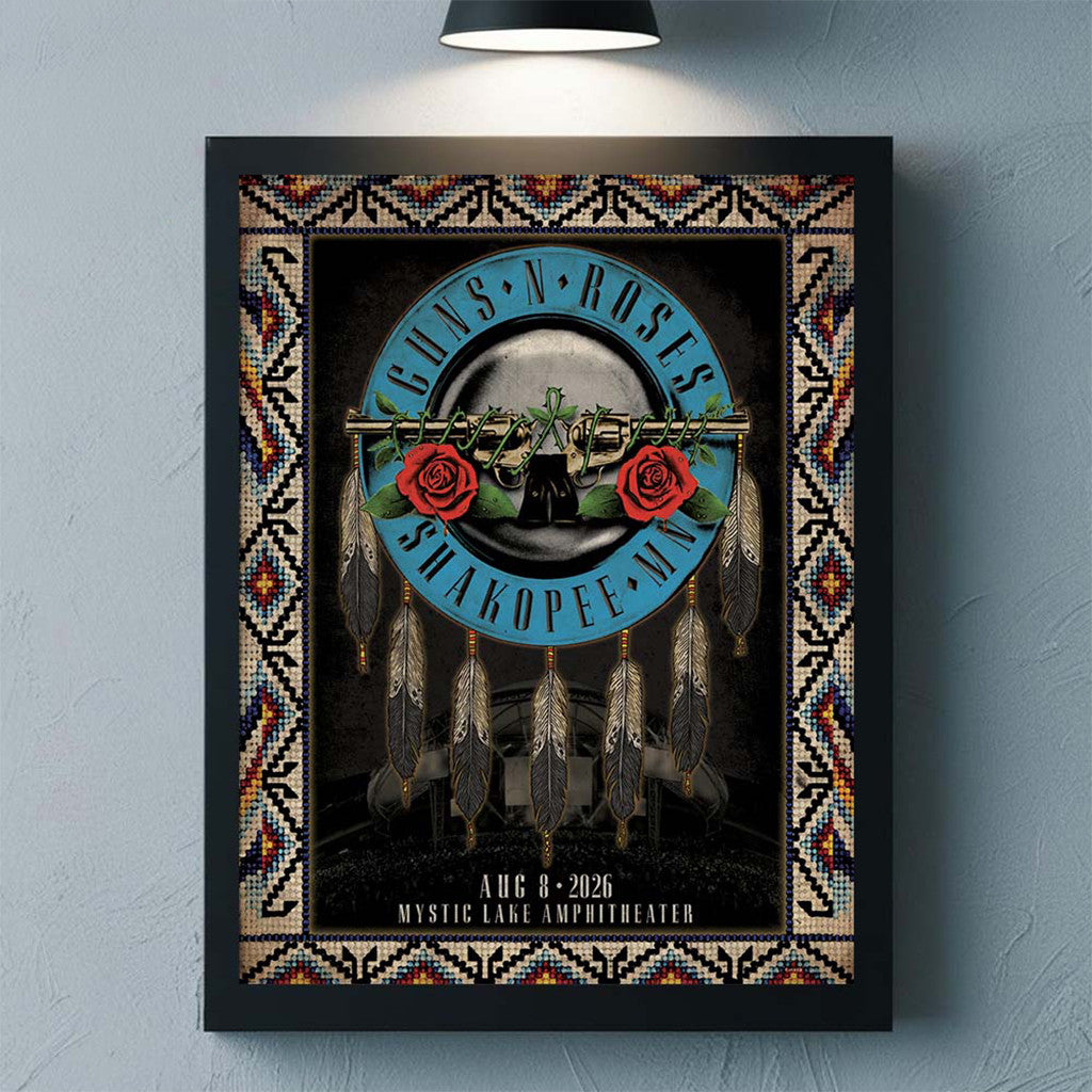 Guns N Roses Shakopee MN 2026 Event Poster Guns N Roses Merch Cool Gifts For Music Lovers - Merchluma