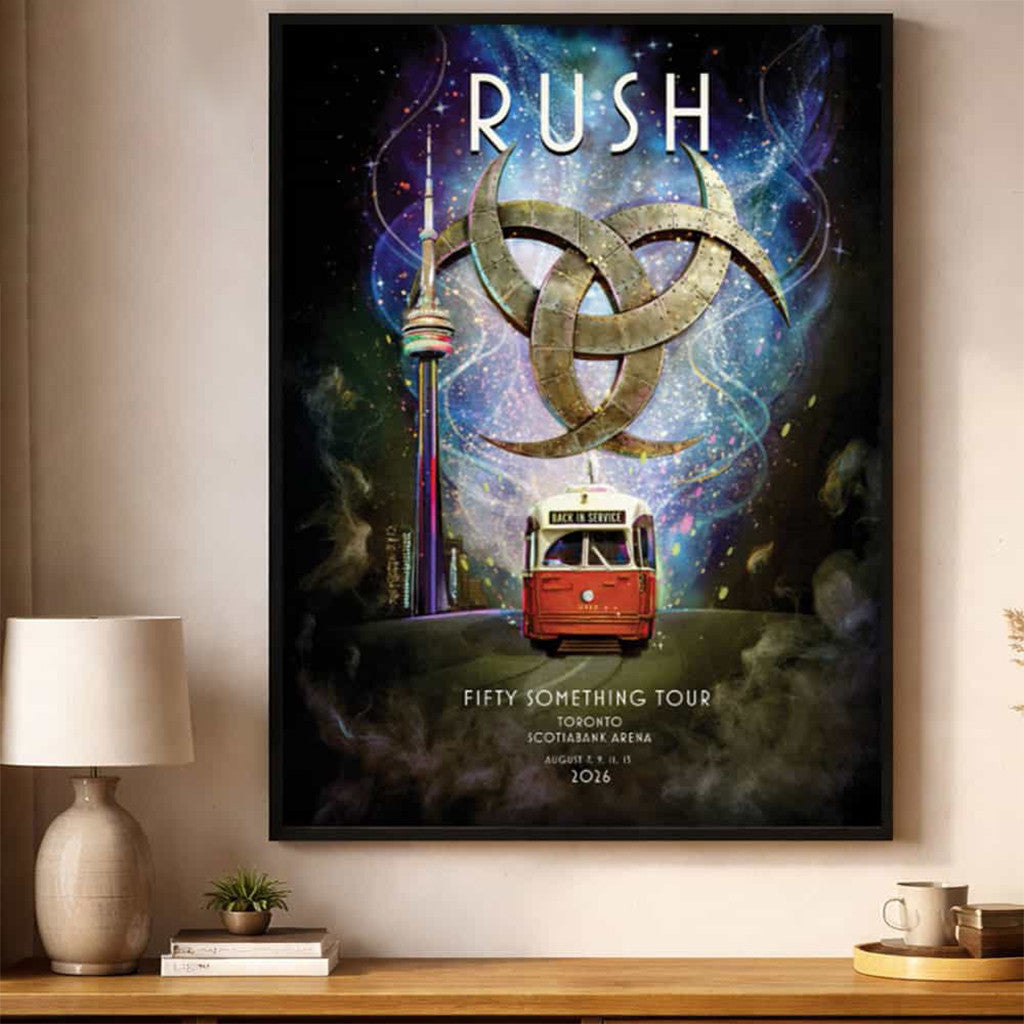 Rush Band Fifty Something Tour 2026 Toronto Event Poster Rush Merch Wall Art Decor - Merchluma