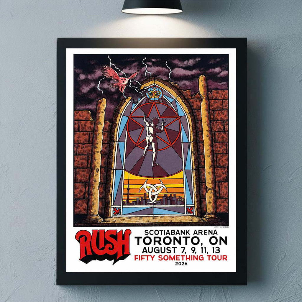 Rush Toronto ON Canada 2026 Stained Glass To Event Litho Poster Rush Merch Wall Art Decor - Merchluma