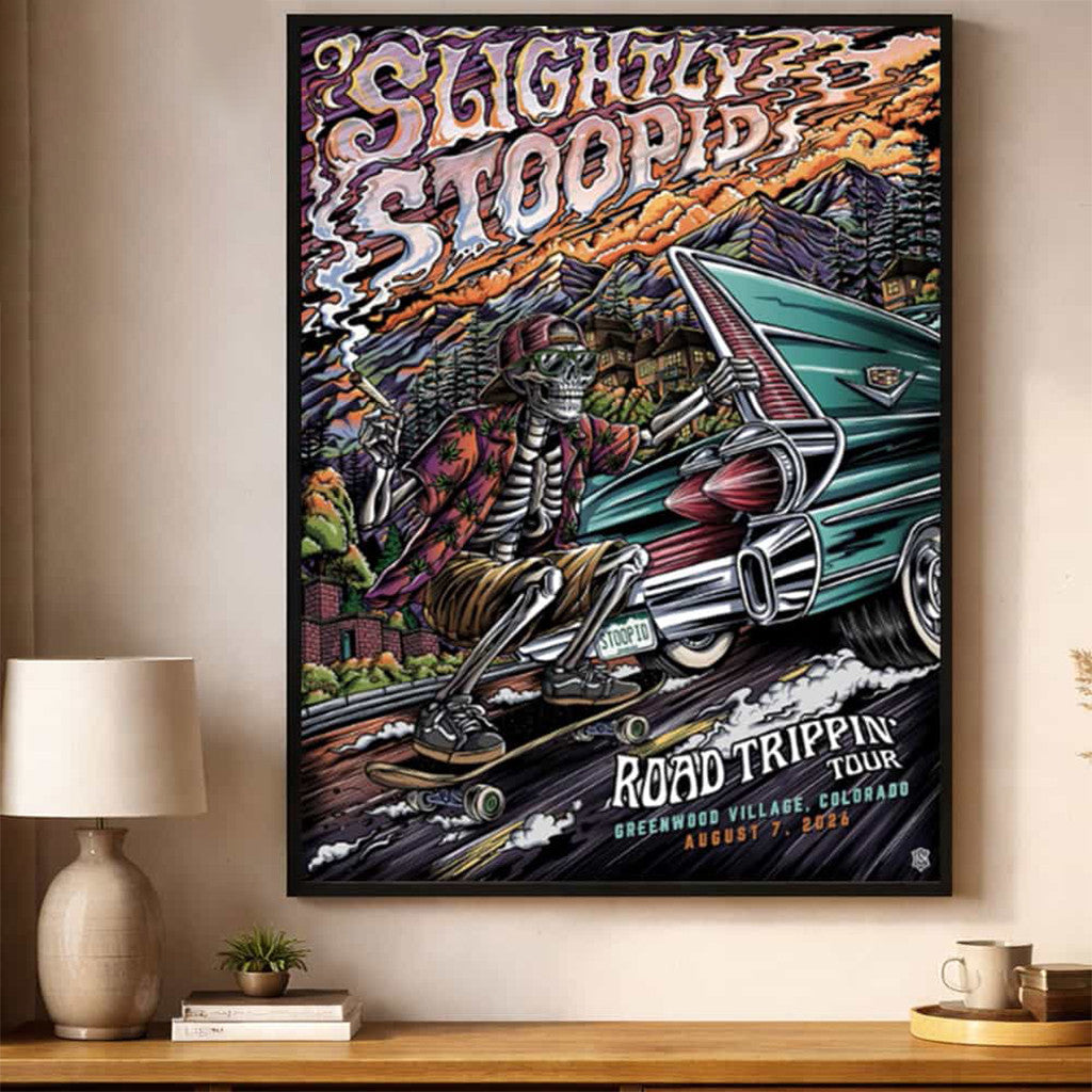 Slightly Stoopid Merch Road Trippin Tour 2026 Greenwood Village Colorado Concert Posters - Merchluma