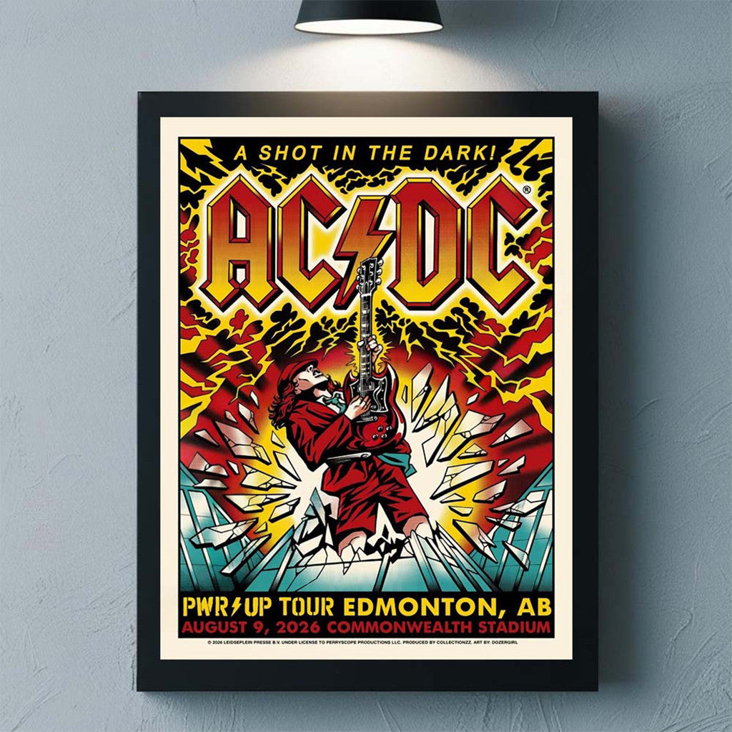ACDC Edmonton AB Canada 2026 Event Poster A Shot In The Dark ACDC Merch Home Decor - Merchluma