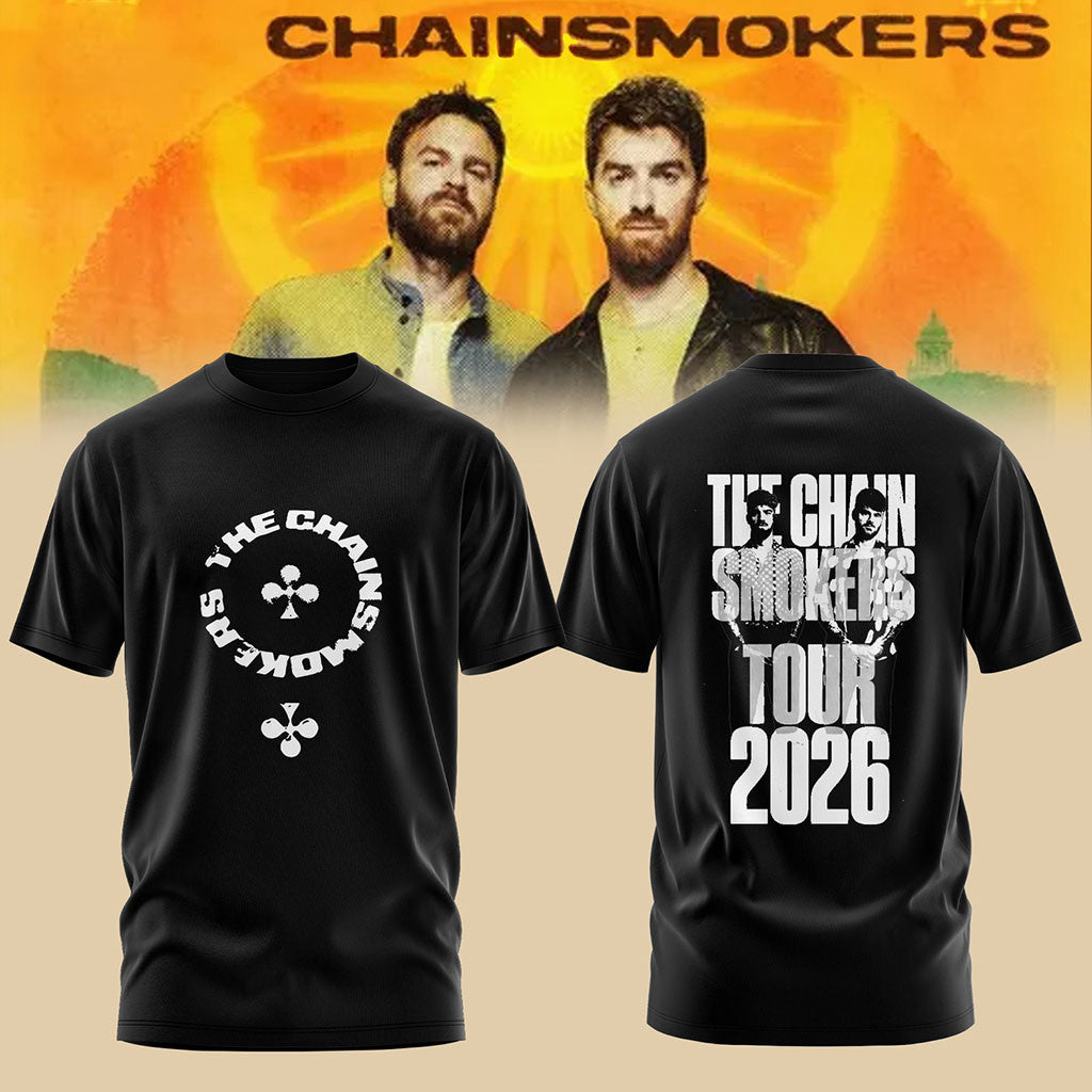 The Chainsmokers Merch The Chainsmokers Tour 2026 T-Shirt Black Best Gifts For Boyfriend - Merchluma