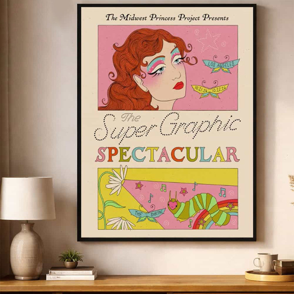 Chappell Roan Merch The Super Graphic Spectacular The Midwest Princess Project Presents Poster - Merchluma