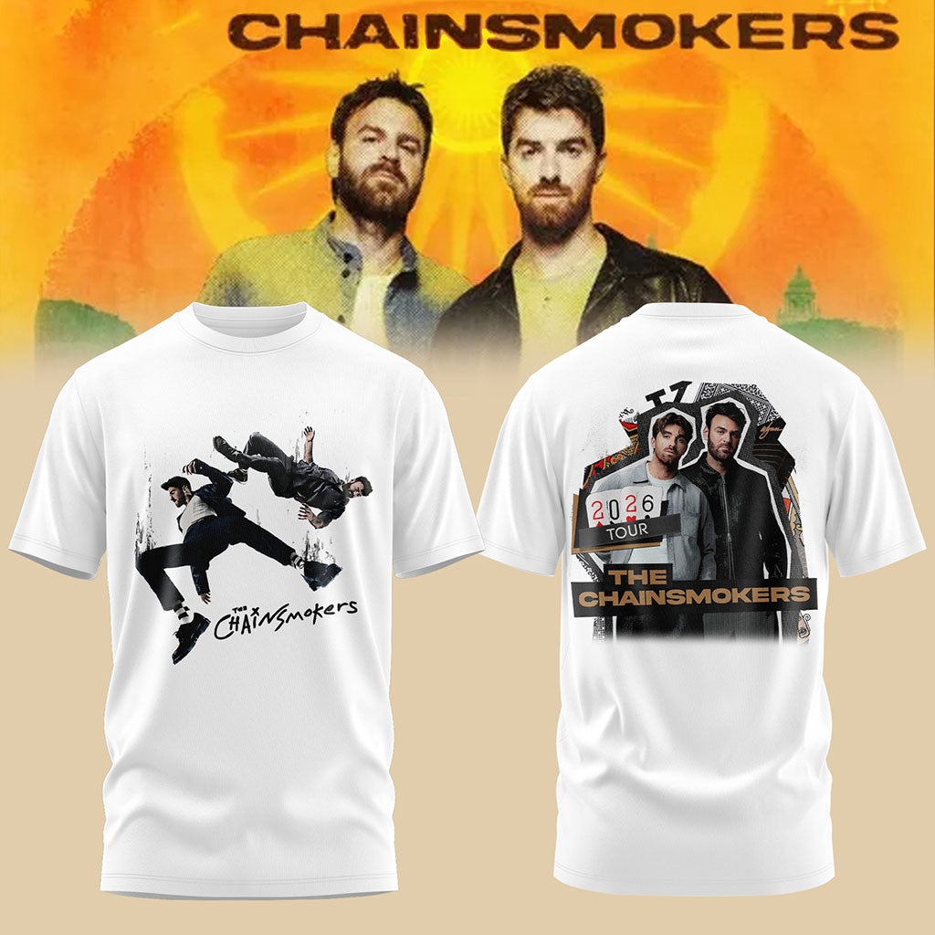 The Chainsmokers Tour 2026 T-Shirt White The Chainsmokers Merch Present For Brother - Merchluma