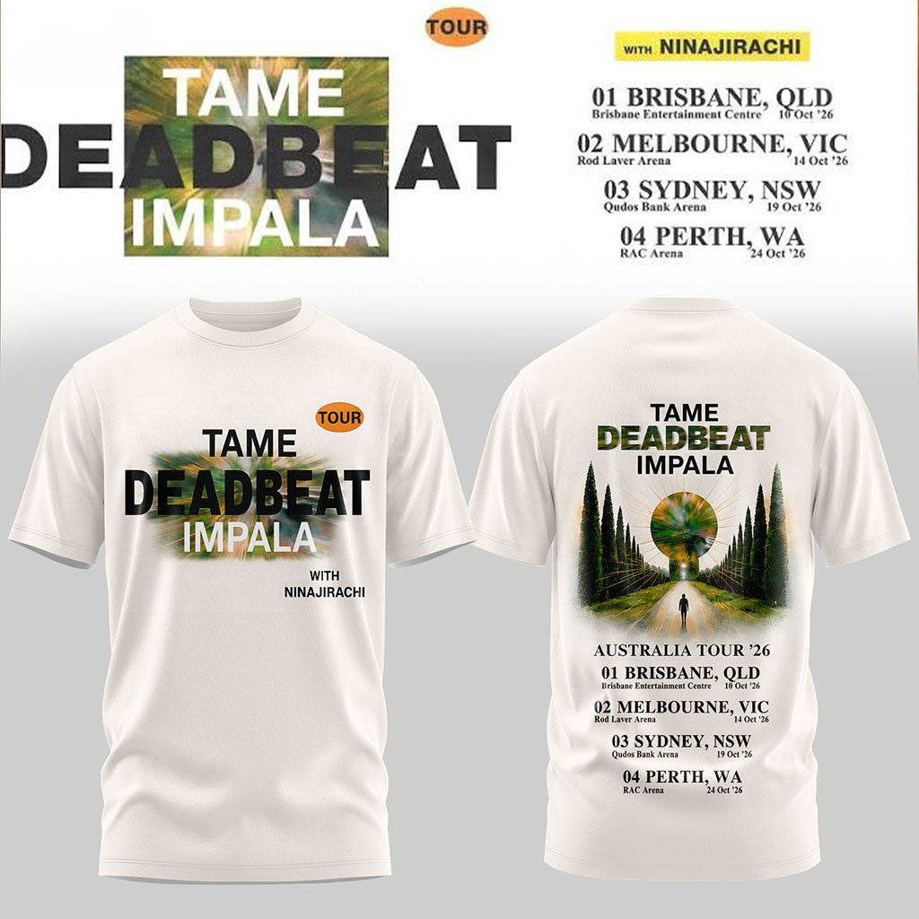 Tame Impala Deadbeat Tour 2026 T-Shirt Tame Impala Merch Gift Ideas For Music Lovers - Merchluma