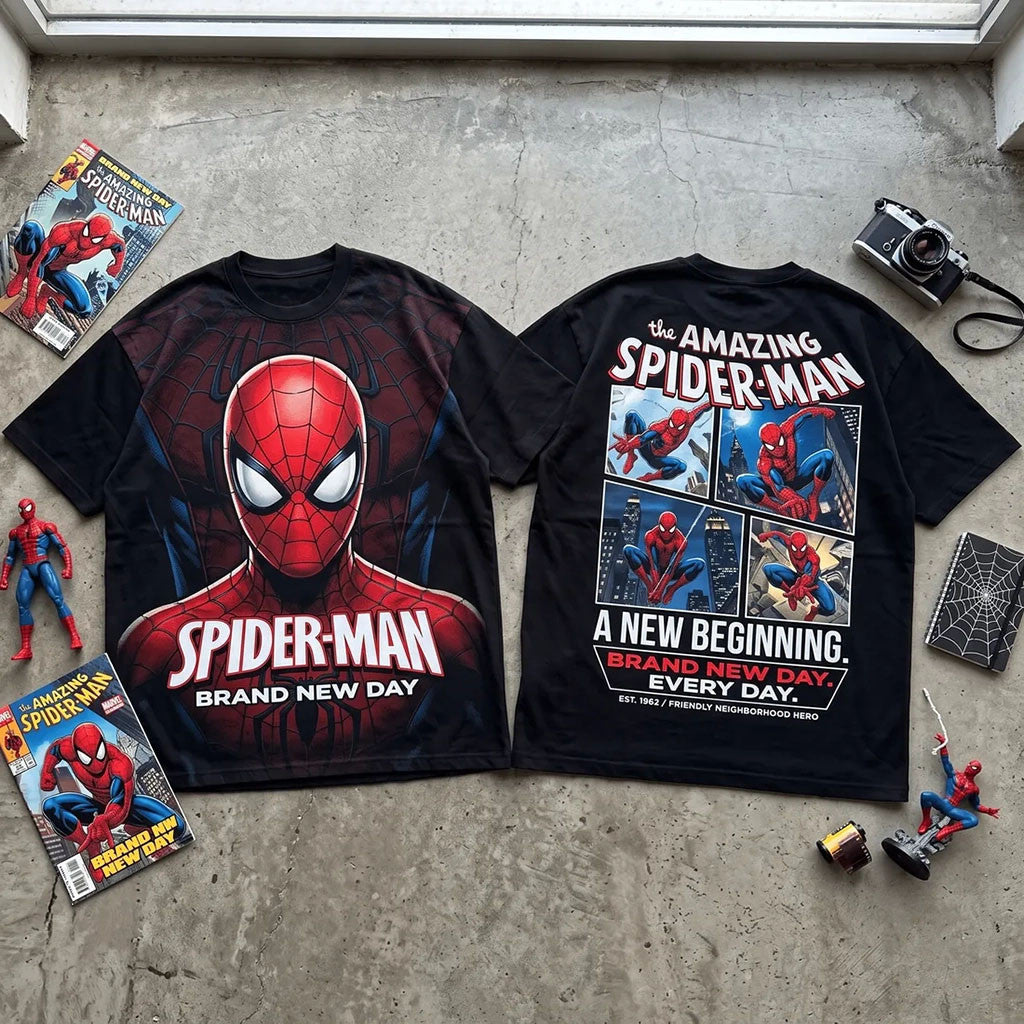 The Amazing Spider-Man Brand New Day Black T-Shirt Spider-Man Merch Gifts For Movie Fans - Merchluma
