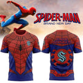 Seattle Kraken x Spider-Man 2026 T-Shirt Seattle Kraken Merch Best Gifts For Hockey Fans - Merchluma