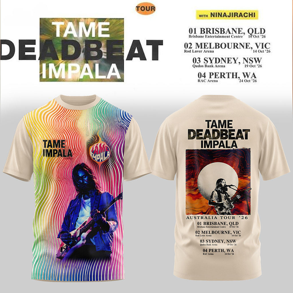 Tame Impala Deadbeat Tour 2026 T-Shirt Tame Impala Merch Presents For Music Lovers - Merchluma