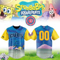 Custom South Bend Cubs SpongeBob SquarePants Night Baseball Jersey SB Cubs Merch Fans Gear - Merchluma