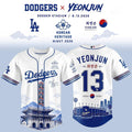 Los Angeles Dodgers X Yeonjun Korean Heritage Night 2026 Baseball Jersey LA Dodgers Merch - Merchluma