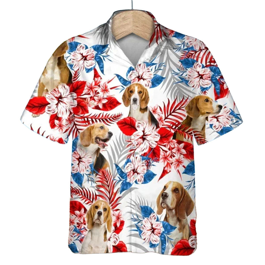 Beagle Tropical Hawaiian Shirt Floral Summer Aloha Shirt Best Gift For Dog Lovers - Merchluma