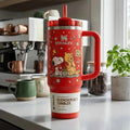 Snoopy x Winnie The Pooh Best Friends Tumbler Cartoon Lovers Cute Cup Gifts For Friends - Merchluma