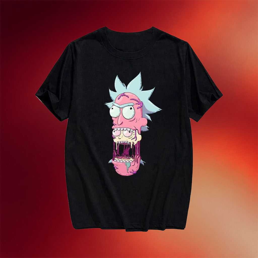 Rick And Morty Merch 2026 Trippy Rick T-Shirt Black Funny Cartoon Shirt Gift For Fans - Merchluma