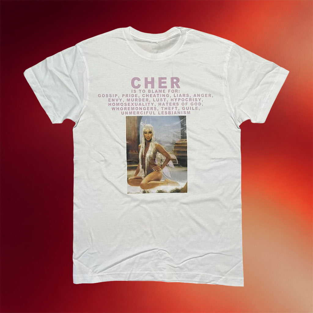 Church Dust Merch 2026 Cher Is To Blame T-Shirt Cher Merch Present For Music Lovers - Merchluma
