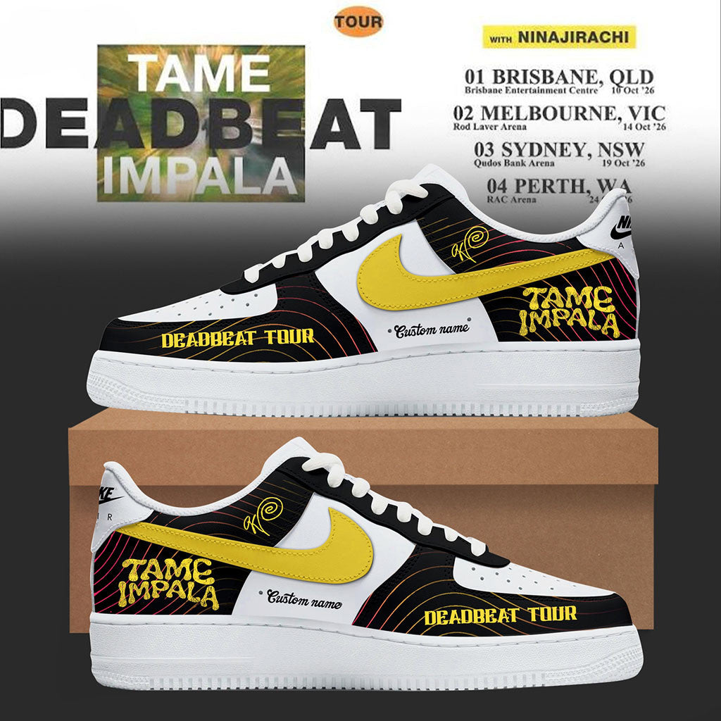 Personalized Tame Impala Deadbeat Tour Sneakers Tame Impala Merch Gifts For Music Lovers - Merchluma
