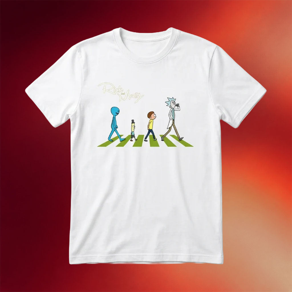 Rick And Morty Merch 2026 Rick And Morty Abbey Road T-Shirt Present For Brothers - Merchluma