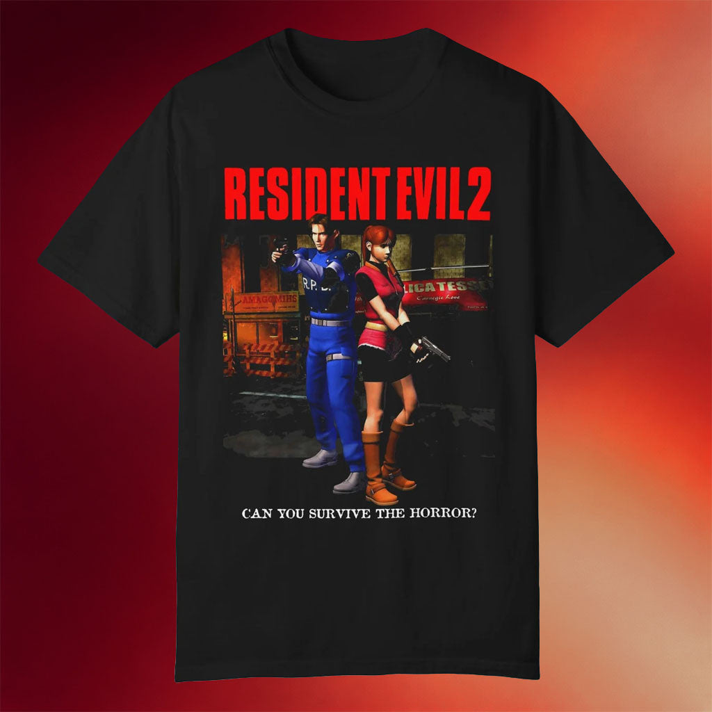 Iron Fortress Records Merch 2026 Resident Evil 2 T-Shirt Can You Survive The Horror Gamer Gifts - Merchluma