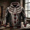 Pennywise Horror Clown Zip Hoodie Halloween Outfits Best Gifts For Horror Movie Fans - Merchluma