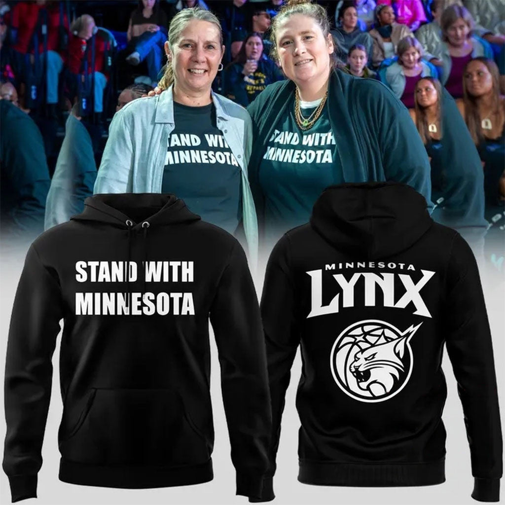 Minnesota Lynx Stand With Minnesota 2026 Hoodie Minnesota Lynx Merch Gift For Basketball Fans - Merchluma