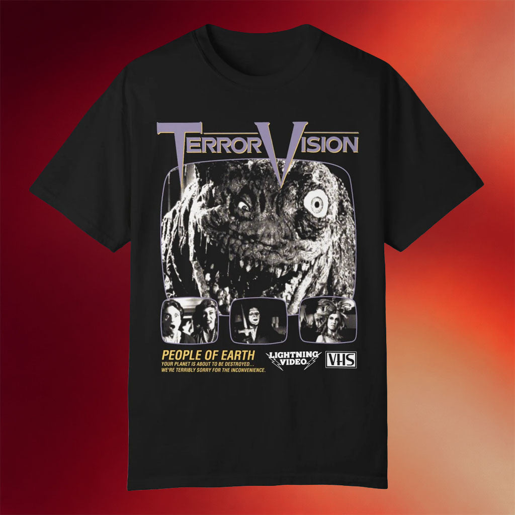 Iron Fortress Records Merch 2026 Terror Vision Shirt People Of Earth Tee Horror Movie Fan Gifts - Merchluma