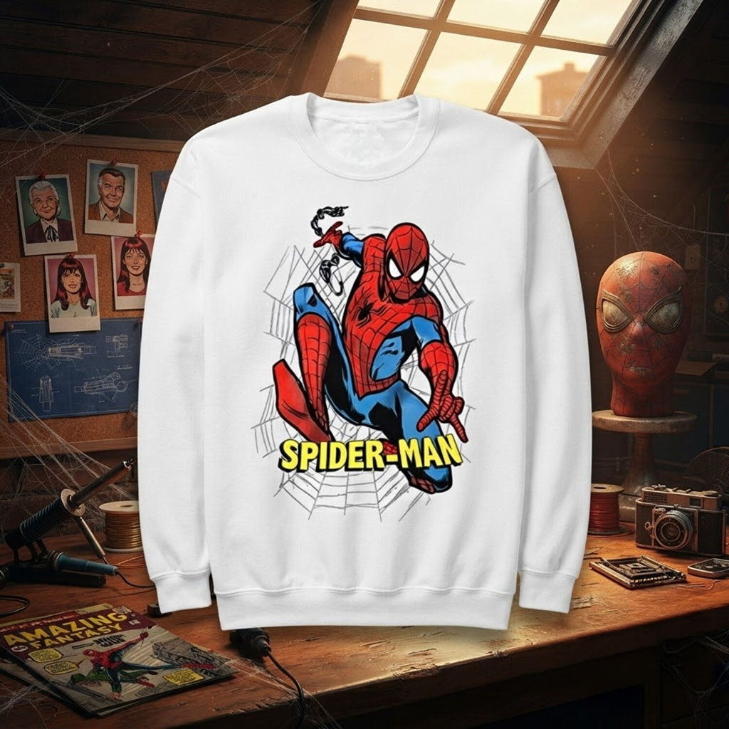 Michael B Jordan X Spider Man 2026 Sweatshirt White Spider Man Brand New Day Merch Fan Gifts - Merchluma