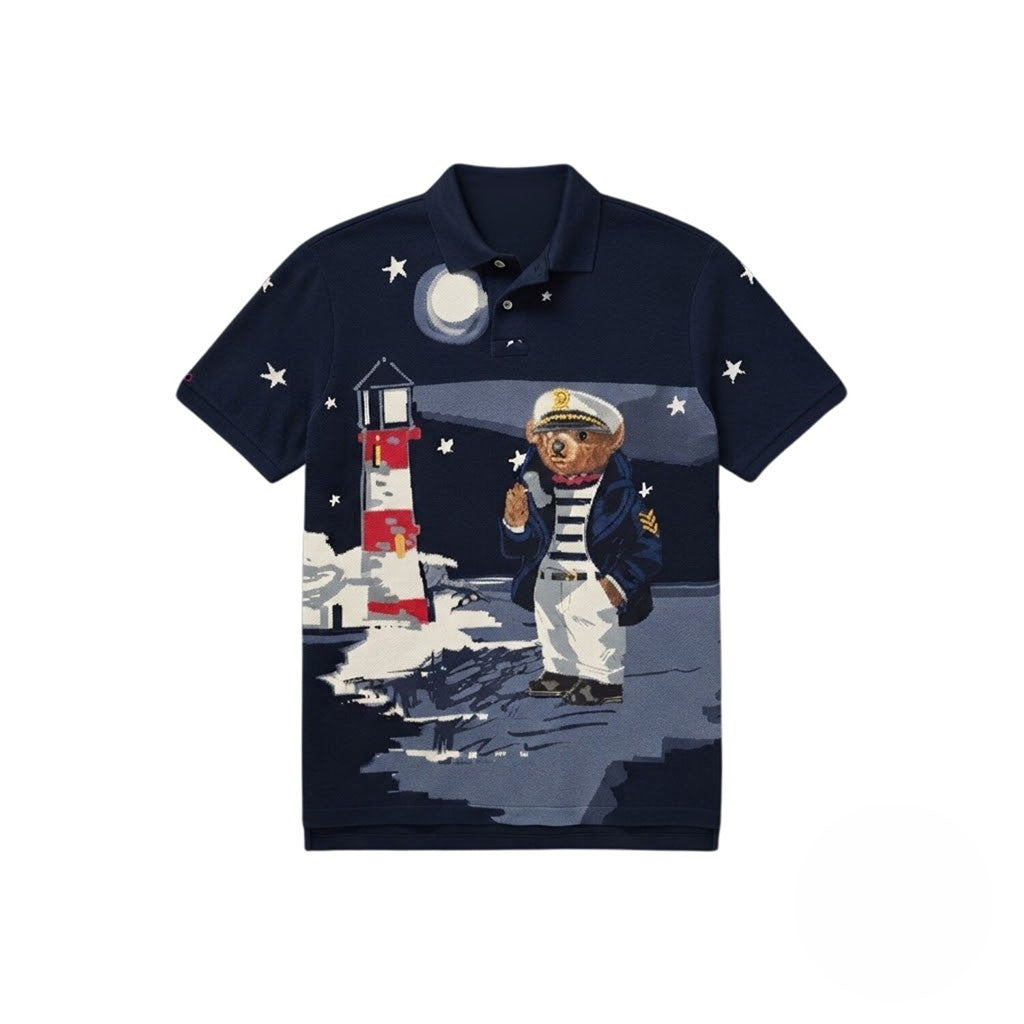 Polo Ralph Lauren Nautical Bear Polo Shirt Birthday Gift For Husband - Merchluma