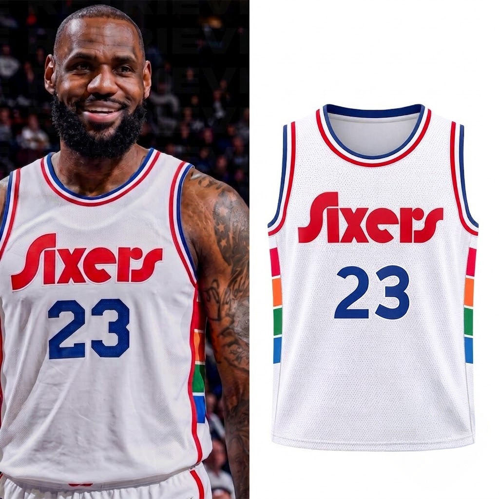 Philadelphia 76ers LeBron James City Edition Basketball Jersey 76ers Merch Gifts For Fans - Merchluma