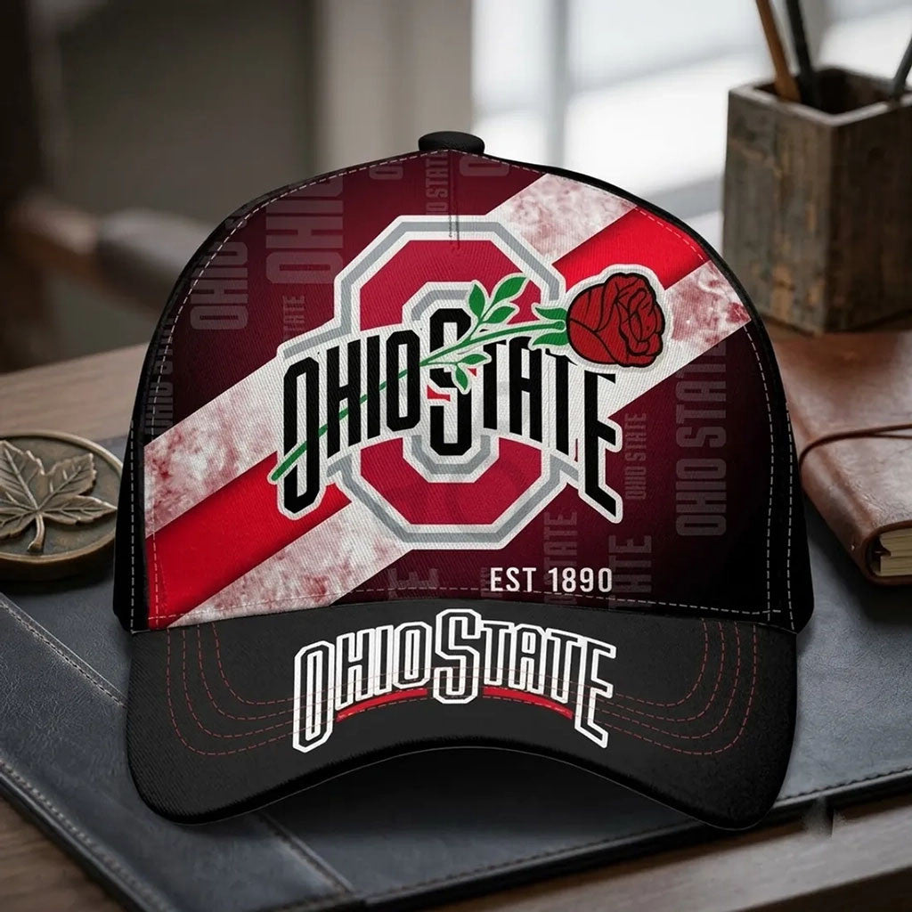 Ohio State Buckeyes Rose Logo Hat 2026 Buckeyes Merch Unique Gift For Football Fans - Merchluma