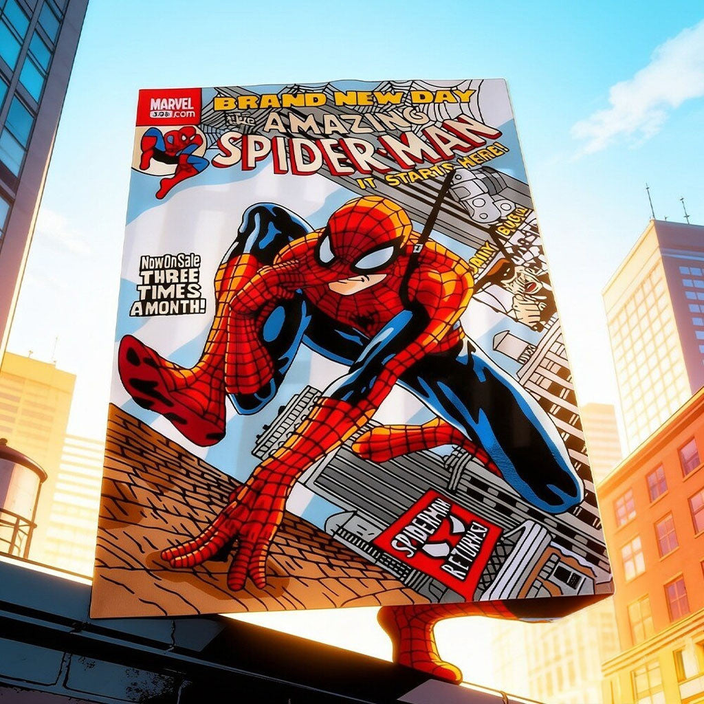 Marvel Spider-Man Brand New Day Poster It Starts Here Spider-Man Merch Home Decor Ideas - Merchluma