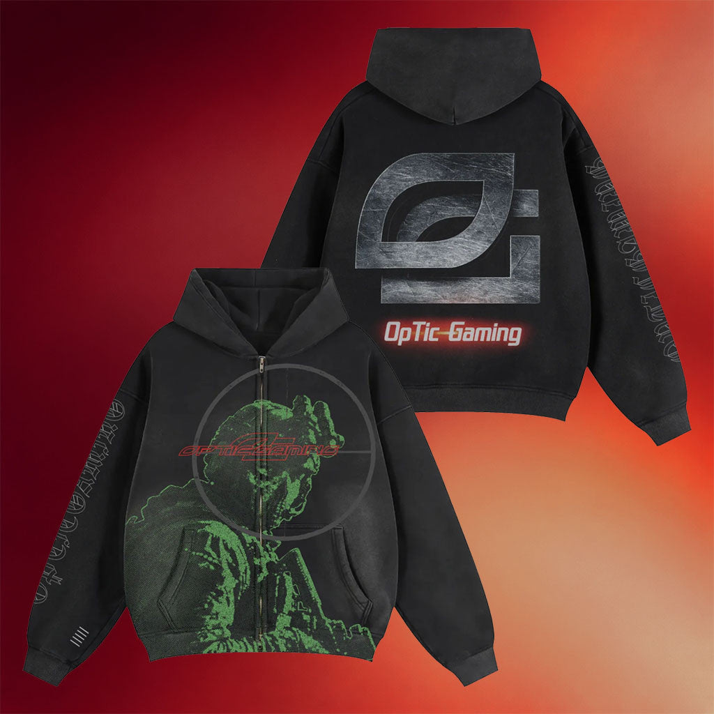 OpTic Gaming Merch 2026 OG Montage Scope Zip Hoodie Call Of Duty Merch Gift For Brothers - Merchluma