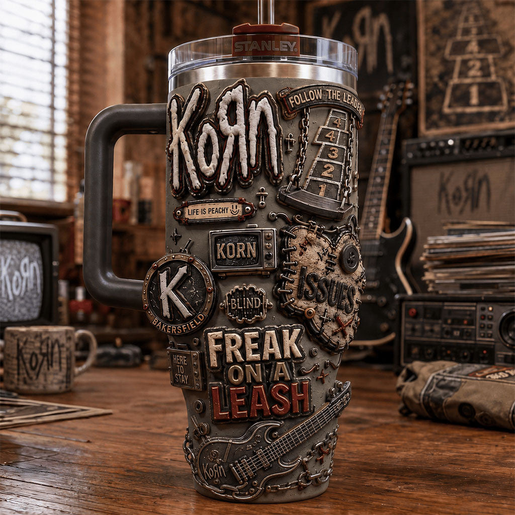 Korn Merch Freak On A Leash Tumbler Best Gifts For Music Lovers - Merchluma