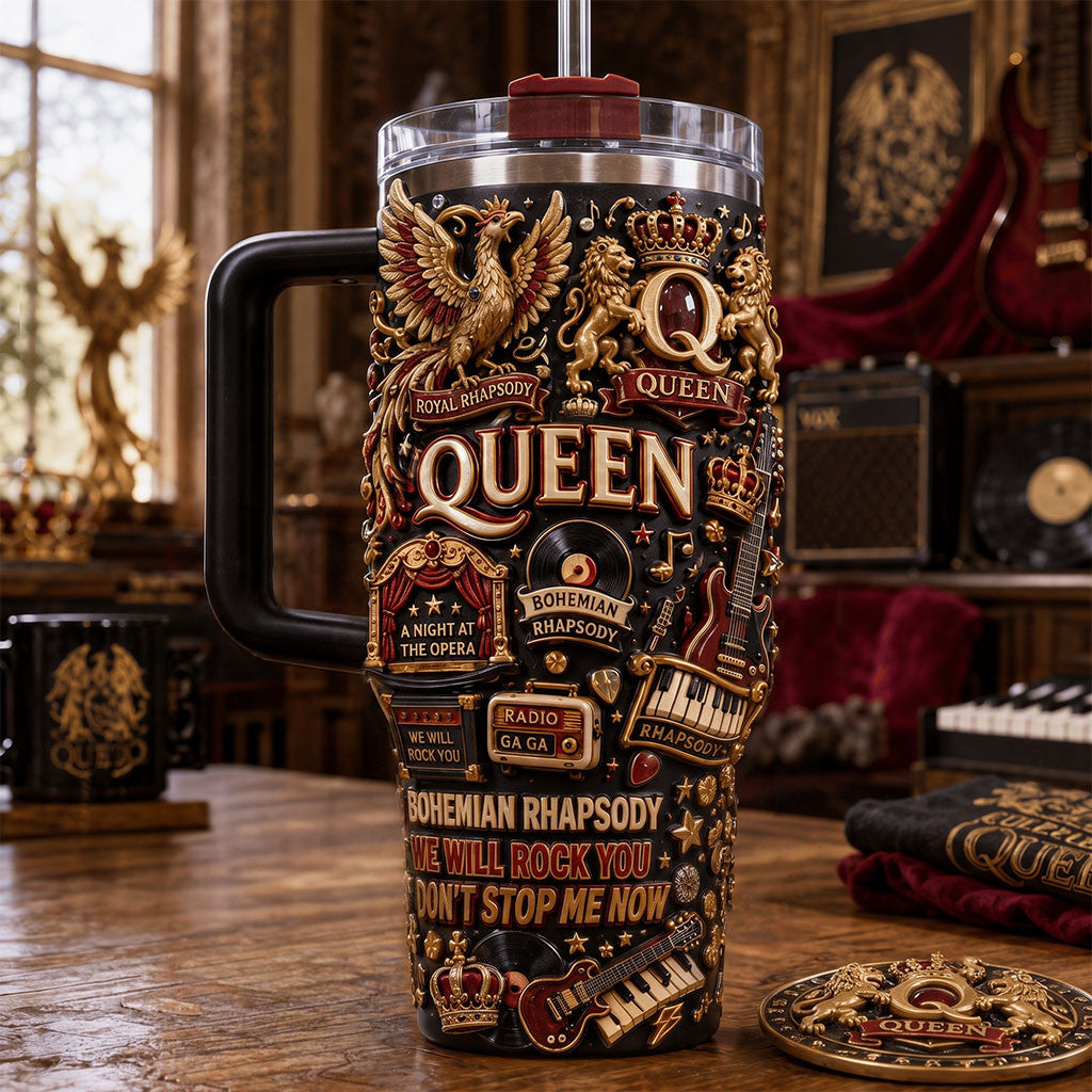 Queen Merch Bohemian Rhapsody We Will Rock You Don't Stop Me Now Tumbler Rock Fan Gifts - Merchluma