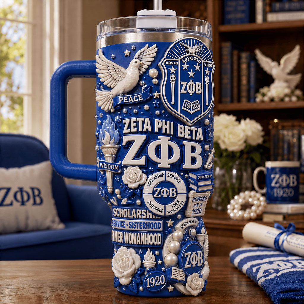 Zeta Phi Beta Merch Scholarship Service Sisterhood Tumbler Gift Ideas For Sister - Merchluma