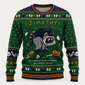 Witchy Jimothy Halloween Ugly Holiday Sweater Funny Raccoon Apparel Gifts For Halloween - Merchluma