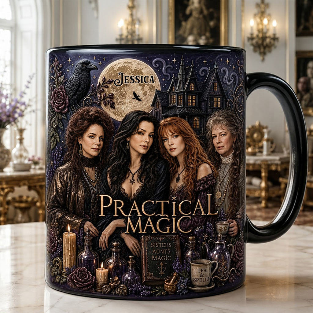 Personalized Practical Magic Mug Enchanted Sisterhood Halloween Mug Gifts For Her - Merchluma