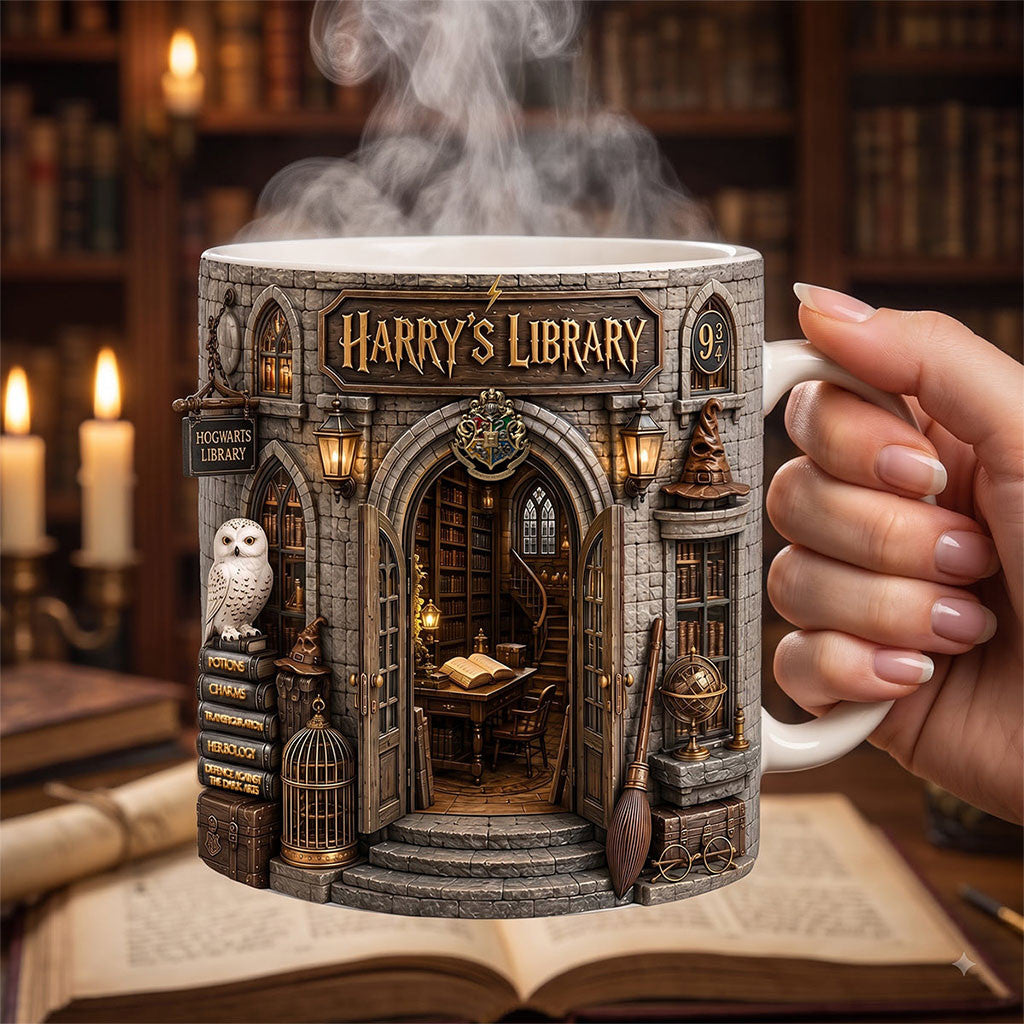 Personalized Fantasy Library Book Mug Halloween Coffee Mug Gifts For Book Lovers - Merchluma