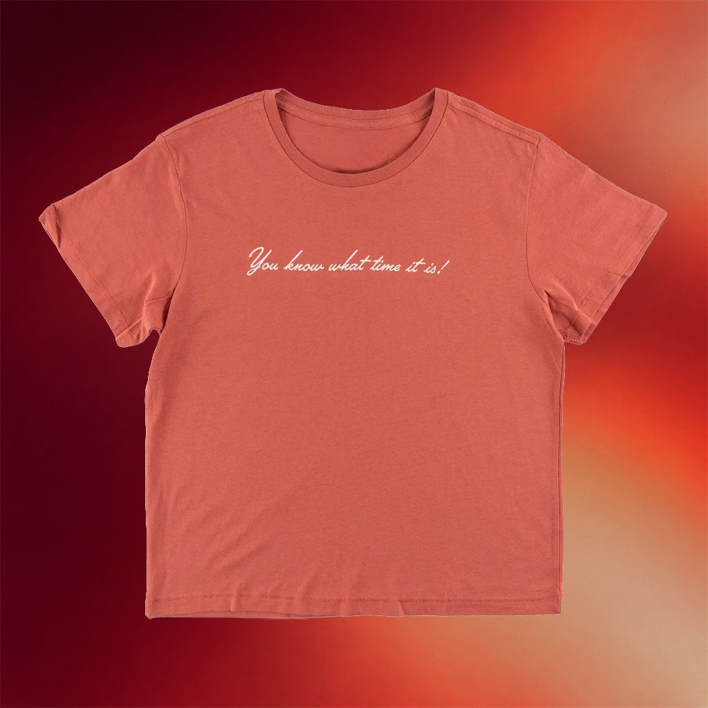 Good Mythical Morning Merch 2026 You Know What Time It Is Baby Tee GMM Merch Her Gifts - Merchluma