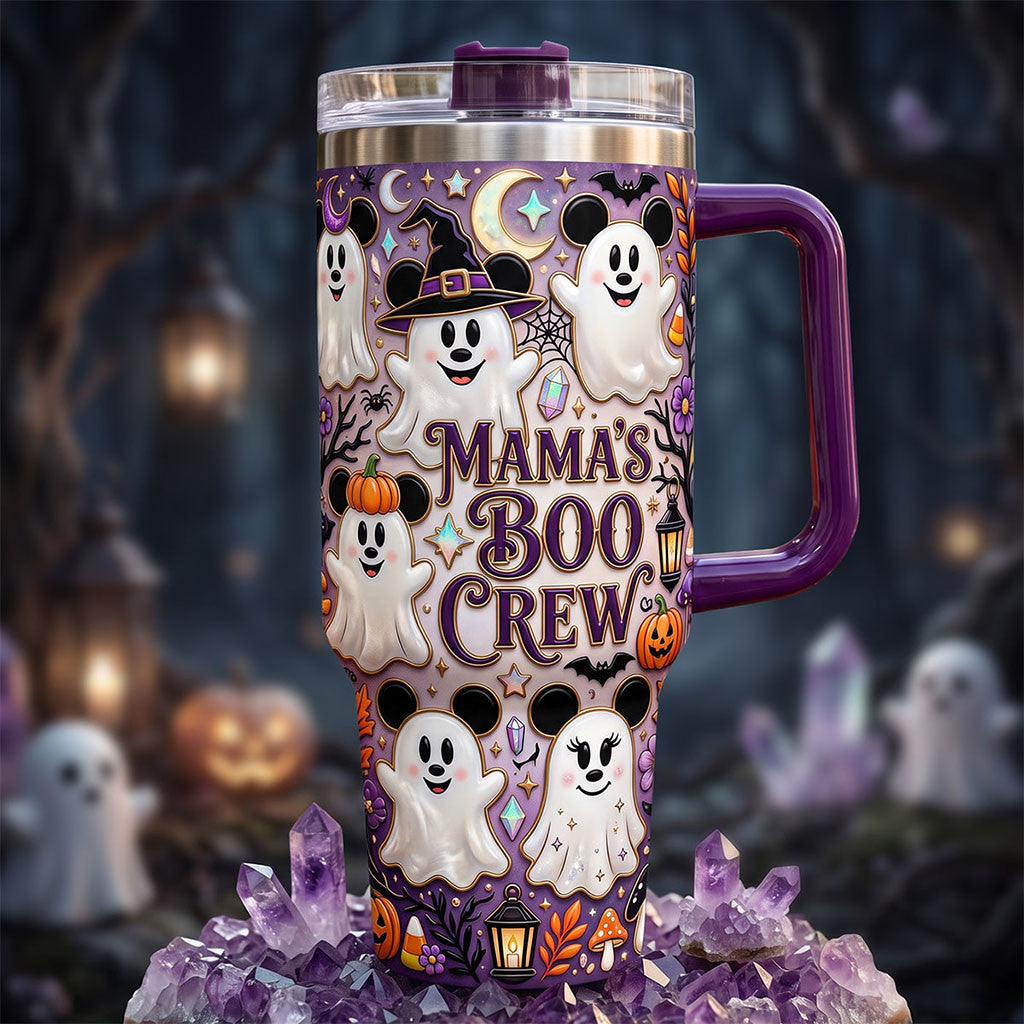 Mama's Boo Crew Tumbler Cute Halloween Cup Gifts For Best Friends - Merchluma