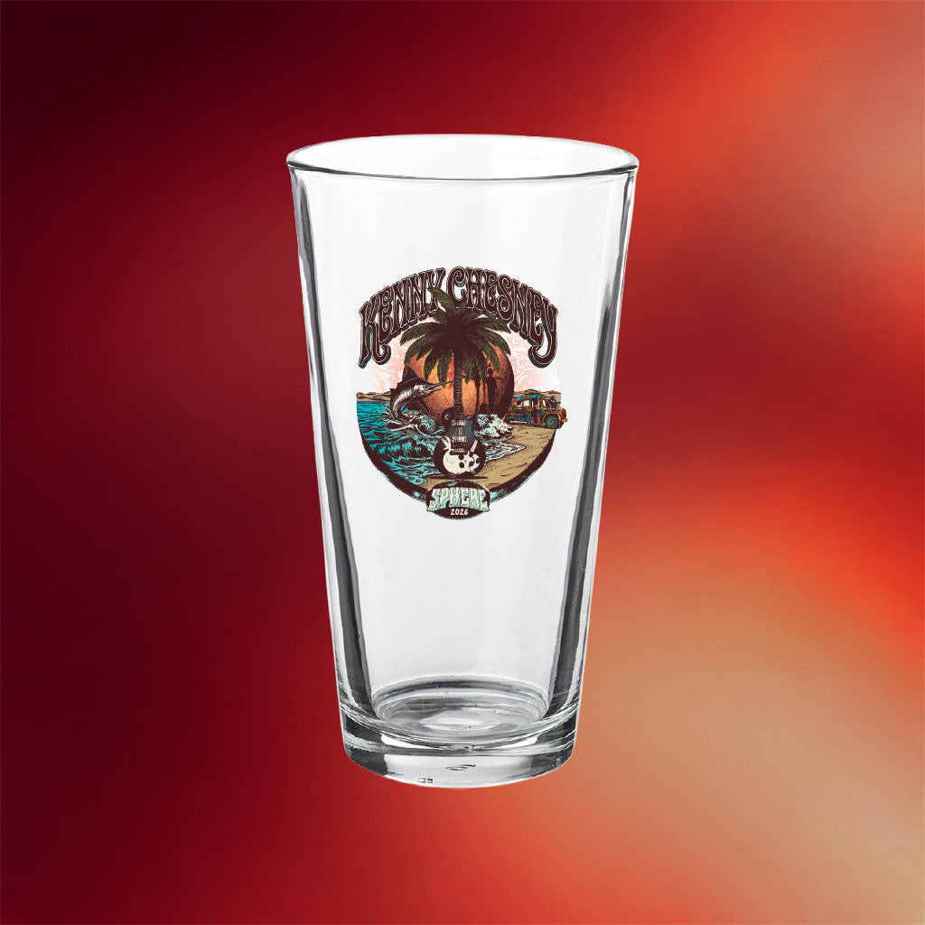 Kenny Chesney Merch 2026 Sphere Pint Glass Palm Tree Sailfish Bus Glass KC Sphere Merchandise - Merchluma