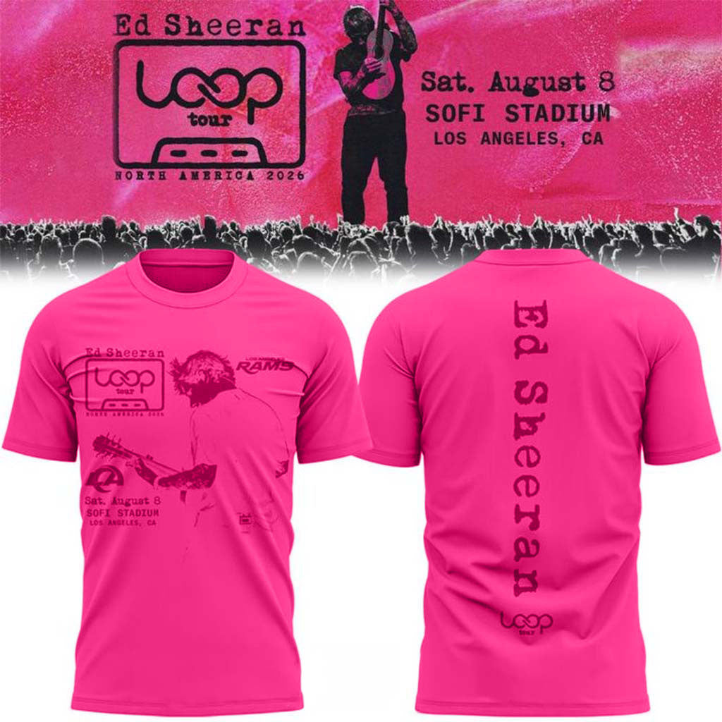 Los Angeles Rams X Ed Sheeran Loop Tour 2026 North America Shirt Ed Sheeran Concert Merch - Merchluma
