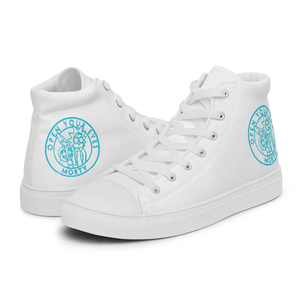 Rick And Morty Merch 2026 Rick And Morty Shoes Open Your Eyes Sneakers Gift For Brothers - Merchluma