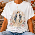 Catholic Assumption Of Mary Blessed Mother T-Shirt Christian Shirt Gifts For Wife - Merchluma