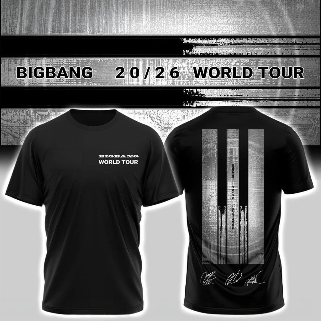 BigBang Merch 2026 World Tour T-Shirt Black BigBang Shirts Gift Ideas For Kpop Lovers - Merchluma