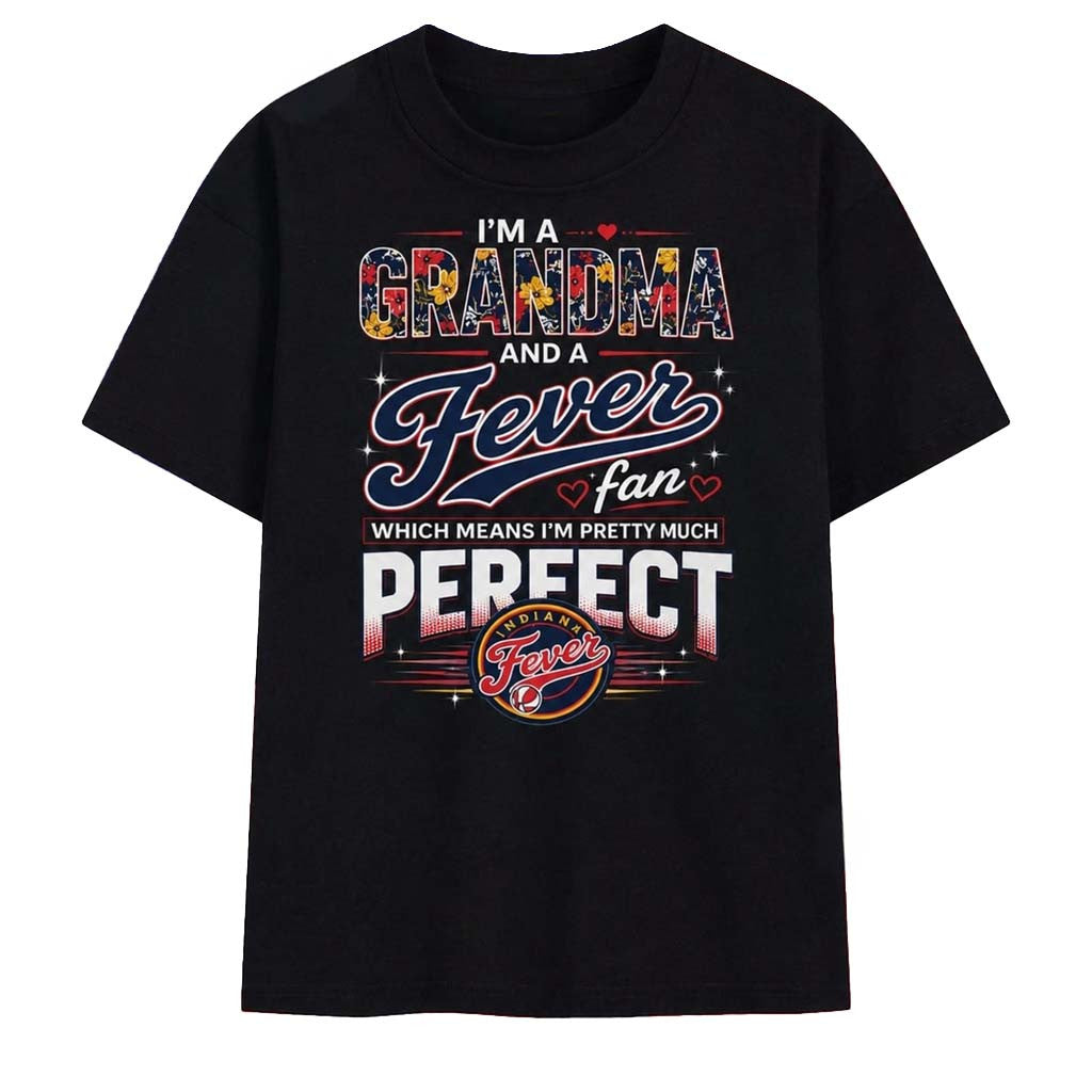 I'm A Grandma And A Fever Fan Pretty Much Perfect WNBA Vintage T-Shirt Indiana Fever Merch - Merchluma