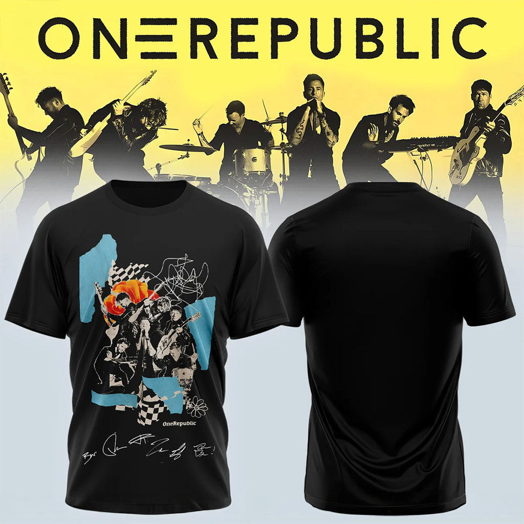 OneRepublic Merch 2026 Tour Collage T-Shirt OneRepublic Tour Merch Gift For Music Fans - Merchluma