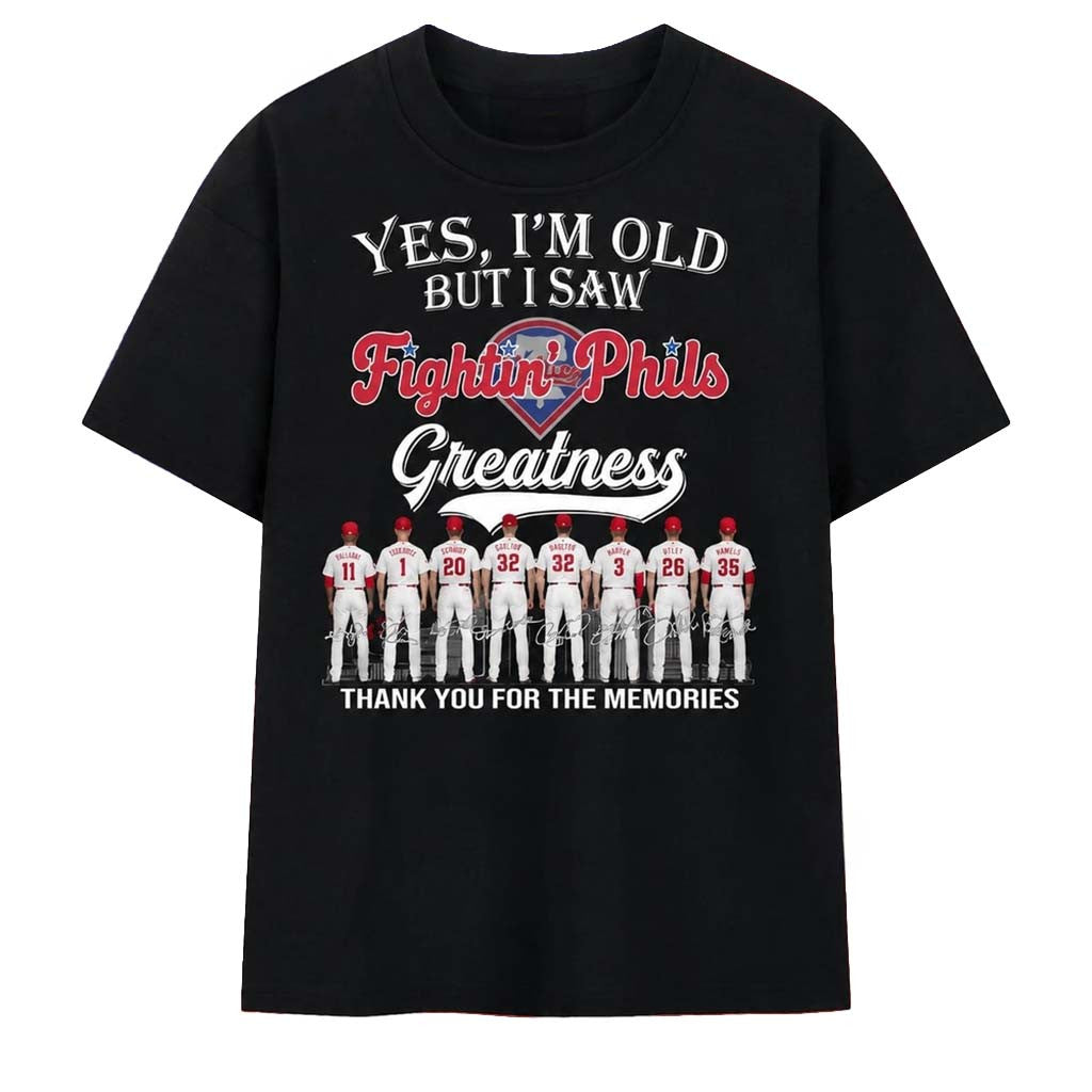 Philadelphia Phillies Legends Thank You For The Memories T-Shirt Phillies Merch Gift For Fans - Merchluma