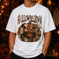 Halloweentown EST 1998 Pumpkin Not Real Patchwork T-Shirt Funny Halloween Shirt Him Gifts - Merchluma